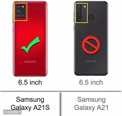 Caseline Back Cover For Samsung Galaxy A21S Transparent Grip Case Pack Of 1-thumb3