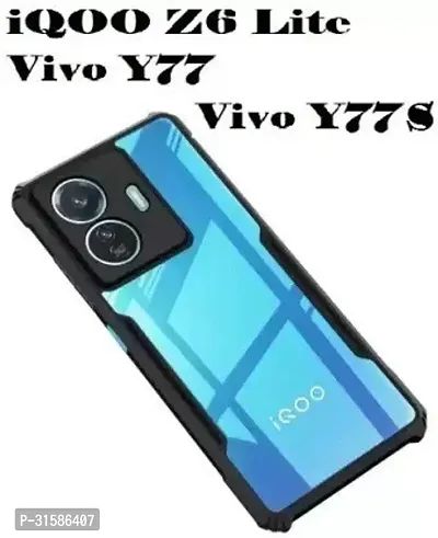 Caseline Back Cover for vivo Y77 vivo Y77 5G IQOO Z6 Lite IQOO Z6 Lite 5G Black Shock Proof Pack of 1-thumb0