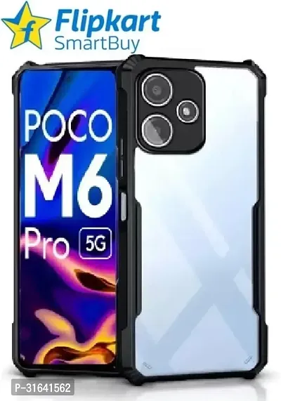 Flipkart SmartBuy Back Cover for POCO M6 Pro 5G Black Grip Case Pack of 1-thumb0