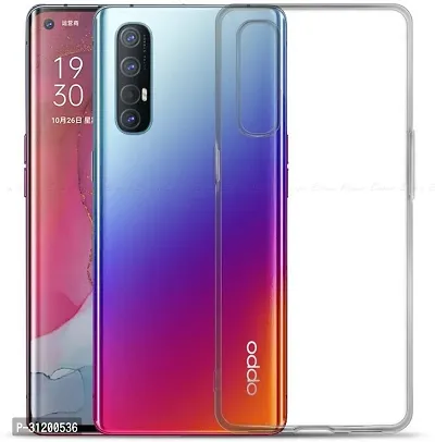 Caseline Back Cover for Oppo Reno3 Pro Transparent Grip Case Silicon Pack of 1