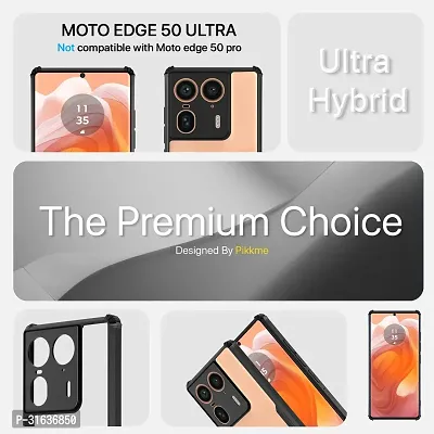 Caseline Back Cover for Motorola Edge 50 Ultra 5G Moto Edge 50 Ultra 5G IP Black Grip Case Silicon Pack of 1-thumb4