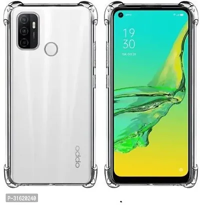 Caseline Back Cover for OPPO A33 2020 OPPO A53 Transparent Grip Case Pack of 1-thumb0