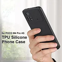 Caseline Back Cover for POCO M4 Pro 4G POCO M4 Pro POCO M4 Pro 4G Black Grip Case Silicon Pack of 1-thumb2