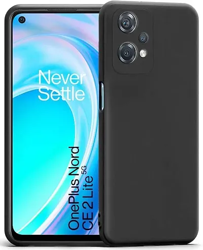 AARERED Back Cover with Dual Protection for Oneplus Nord CE 2 Lite, 1+Nord CE 2 Lite Plain Black Matte Finish