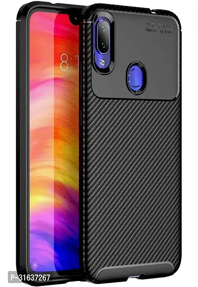 Caseline Back Cover for REDMI NOTE 7 PRO Black Grip Case Silicon Pack of 1-thumb0