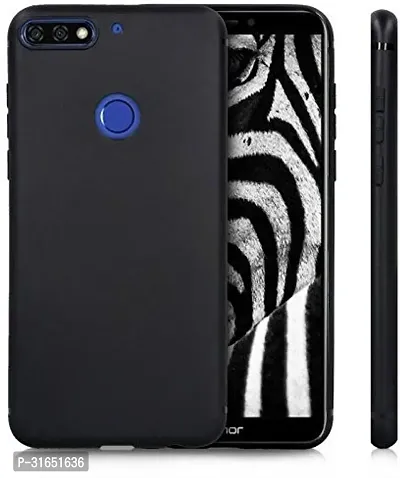 Caseline Back Cover for Honor 9N Black Grip Case Silicon Pack of 1