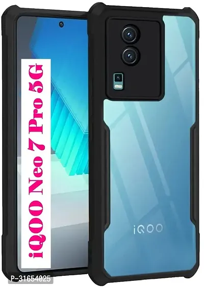 Caseline Back Cover for IQOO NEO 7 Pro 5G iQOO Neo 7 5G IQOO NEO 7 Pro 5G iQOO Neo 7 Pro 5G IP Black Grip Case Pack of 1-thumb0