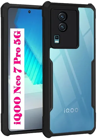 Caseline Back Cover for IQOO NEO 7 Pro 5G iQOO Neo 7 5G IQOO NEO 7 Pro 5G iQOO Neo 7 Pro 5G IP Black Grip Case Pack of 1