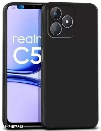 Caseline Back Cover For Realme C51 Realme C51Cnd Black Grip Case Silicon Pack Of 1