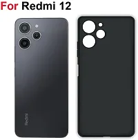 Caseline Back Cover for REDMI 12 CND Black Grip Case Silicon Pack of 1-thumb1