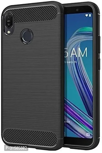 Caseline Back Cover for Asus Zenfone Max Pro M1 Black Grip Case Silicon Pack of 1