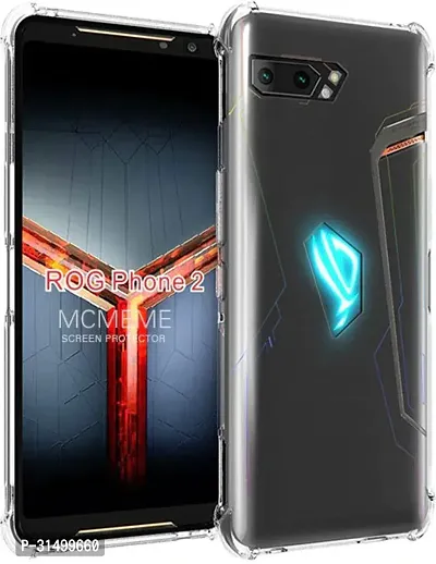 Caseline Back Cover for Asus Rog Phone 2 Transparent Shock Proof Pack of 1-thumb0