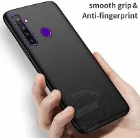 Caseline Back Cover for Realme 5 Realme 5s Realme 5i Black Grip Case Silicon Pack of 1-thumb2