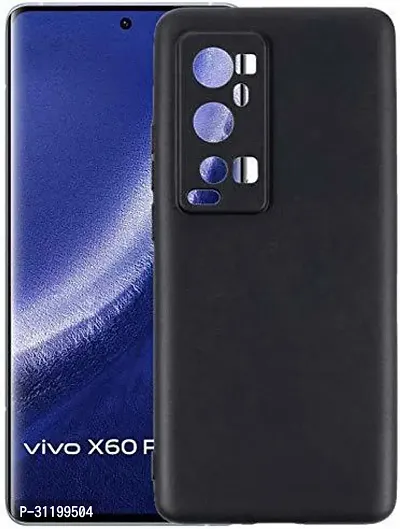 Caseline Back Cover for Vivo X60 ProPlus Pro Plus 5G Black Grip Case Silicon Pack of 1-thumb0