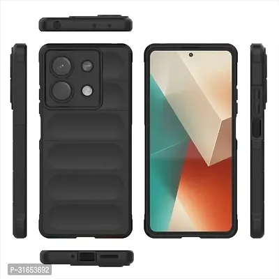 Caseline Back Cover for Redmi Note 13 Pro 5G POCO X6 5G MGC Black Grip Case Silicon Pack of 1-thumb0