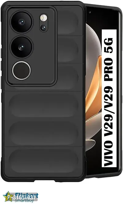 Flipkart SmartBuy Back Cover for vivo V29 Pro 5G vivo V29 5G Black Grip Case Silicon Pack of 1-thumb0