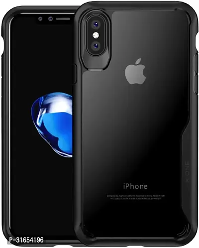 Caseline Back Cover for Apple iPhone X Black Grip Case Pack of 1-thumb0