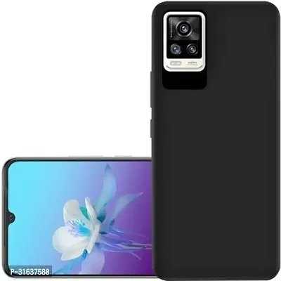 Caseline Back Cover for Vivo V20 Black Grip Case Silicon Pack of 1