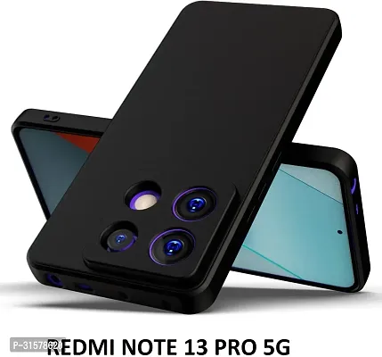 Caseline Back Cover For Redmi Note 13 Pro 5G Redmi Note 13 Pro Black Silicon Pack Of 1-thumb0