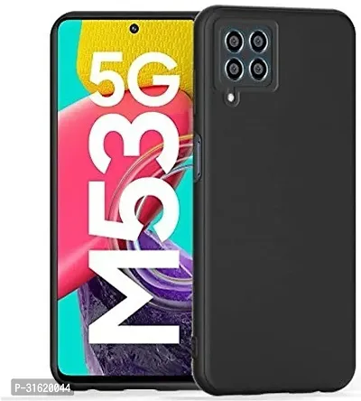 Caseline Back Cover for Samsung Galaxy M53 5G Samsung Galaxy M53 Black Grip Case Silicon Pack of 1-thumb0