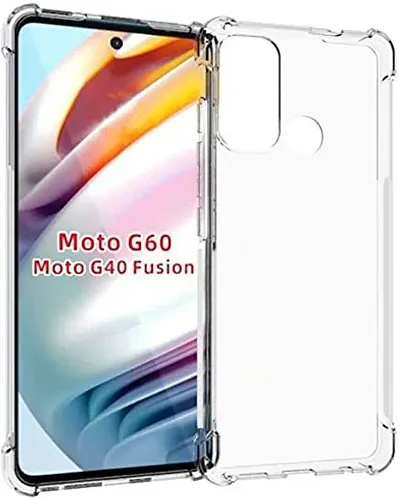 AARERED Perfect Fitting Hybrid Edge to Edge [Bumper] Side Protection Transparent Back Cover for Motorola G40 Fusion/Motorola G60