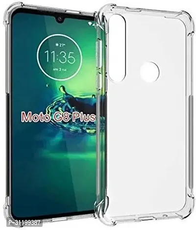 Caseline Back Cover for Moto G8 Plus Transparent Grip Case Pack of 1-thumb0