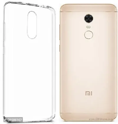 Caseline Back Cover for Mi Redmi Note 5 Transparent Silicon Pack of 1