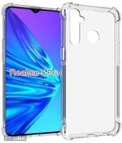 Caseline Back Cover for REALME 5 PRO Transparent Shock Proof Pack of 1-thumb0