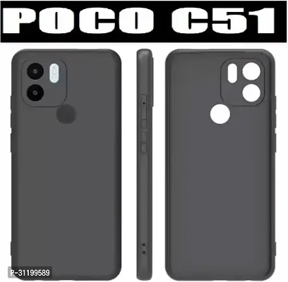 Caseline Back Cover for poco c51 POCO C51 REDMI A1Plus REDMI A1 Plus REDMI A2Plus REDMI A2 Plus CND Black Grip Case Silicon Pack of 1