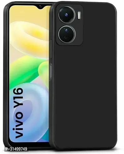 Caseline Back Cover for vivo Y16 vivo Y16 4G Vivo Y56 Vivo Y56 5G CND Black Grip Case Silicon Pack of 1-thumb0