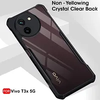 Caseline Back Cover for vivo T3x 5G vivo T3x IP Transparent Grip Case Pack of 1-thumb1