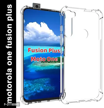 Caseline Back Cover for motorola one fusion plus Transparent Grip Case Pack of 1