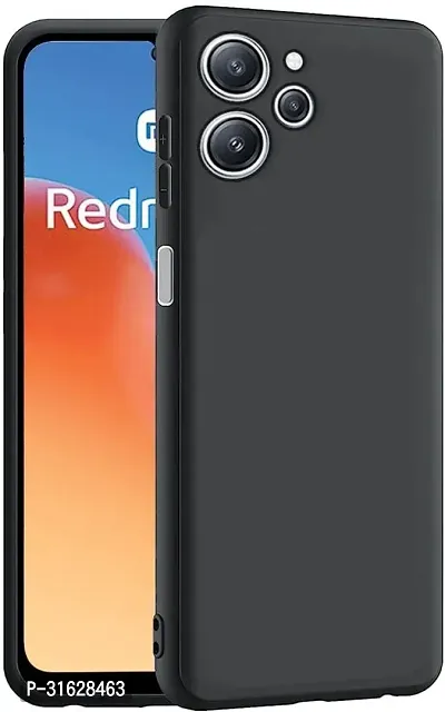 Caseline Back Cover for REDMI 12 CND Black Grip Case Silicon Pack of 1