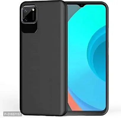 Caseline Back Cover for Realme C11 Black Grip Case Silicon Pack of 1