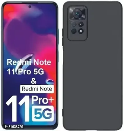 Caseline Back Cover for Redmi Note 11 PRO Plus 5G Redmi Note 11 PRO 5G Black Grip Case Silicon Pack of 1