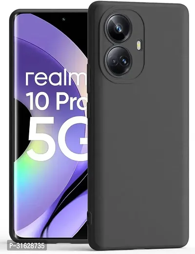 Caseline Back Cover for Realme 10 Pro + 5G Realme 10 Pro + 5G realme 10 Pro + realme 10 Pro + 5G Black Grip Case Silicon Pack of 1-thumb0