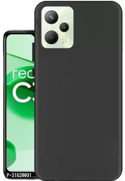 Caseline Back Cover for Realme C35 Realme C35 5G Black Grip Case Silicon Pack of 1-thumb0