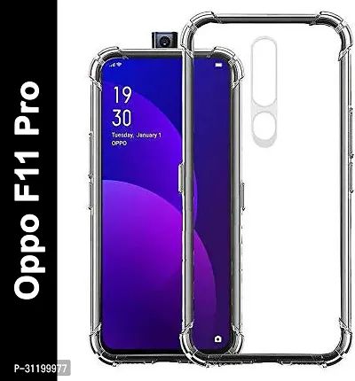 Caseline Back Cover for Oppo F11 Pro Transparent Grip Case Pack of 1