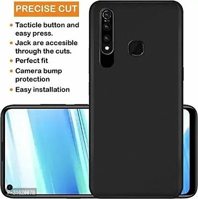 Caseline Back Cover for VIVO Z1 PRO Black Grip Case Silicon Pack of 1-thumb3