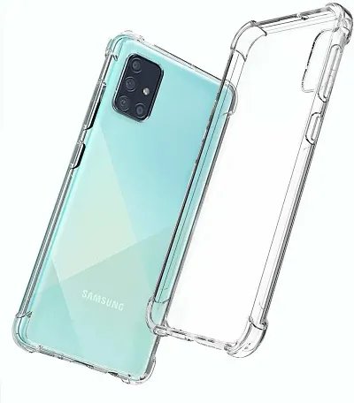 Shining Zon Silicon Flexible Shockproof Corner TPU Back Cover Case for Samsung Galaxy A51 Back Cover -Transparent