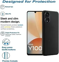 Back Cover for Vivo Y100 5G Vivo T2 5G Vivo Y100 A 5G Black Grip Case Pack of 1-thumb2