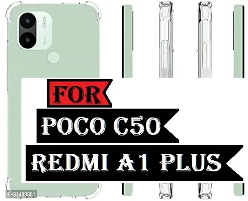 Caseline Back Cover for Redmi A1 Plus Poco C50 Transparent-thumb2