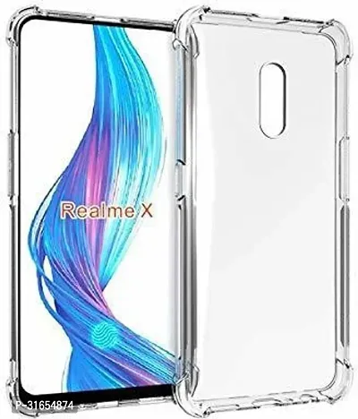 Caseline Back Cover for Realme X Transparent Grip Case Silicon Pack of 1