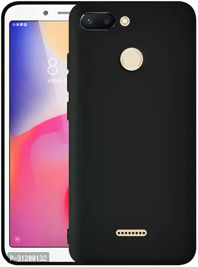 Caseline Back Cover for Mi Redmi 6 Black Grip Case Silicon Pack of 1-thumb0