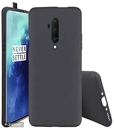 Caseline Back Cover for Oneplus 7T Pro Black Grip Case Silicon Pack of 1-thumb0