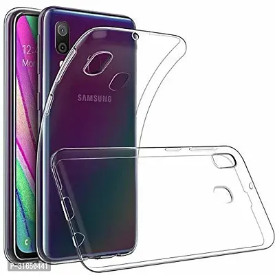 Caseline Back Cover for SAMSUNG GALAXY A40 Transparent Grip Case Pack of 1