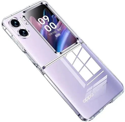 CELZO Transparent Soft Silicon Flexible 4 Side Full Protection Back Cover Case for Oppo Find N2 Flip - (Transparent)