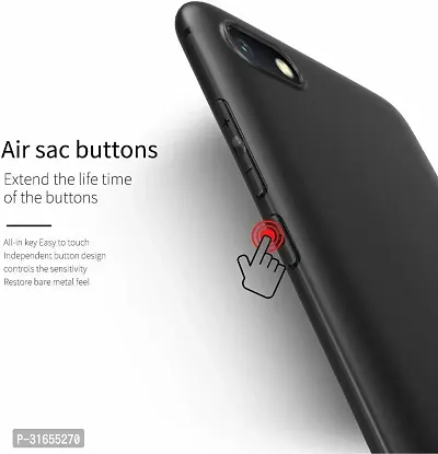 Caseline Back Cover for Mi Redmi 6A Black Grip Case Silicon Pack of 1-thumb2