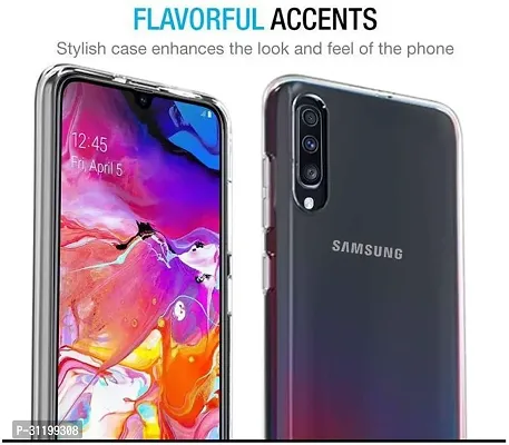 Caseline Back Cover for SAMSUNG GALAXY A70 Transparent Grip Case Pack of 1-thumb3