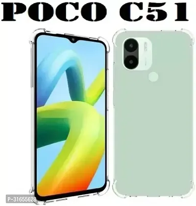 Caseline Back Cover for poco c51 POCO C51 REDMI A1+ REDMI A1 Plus REDMI A2+ REDMI A2 Plus BMTP Transparent Grip Case Pack of 1-thumb2